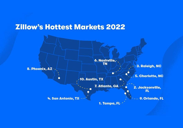 Zillow names Tampa its hottest housing market for 2022